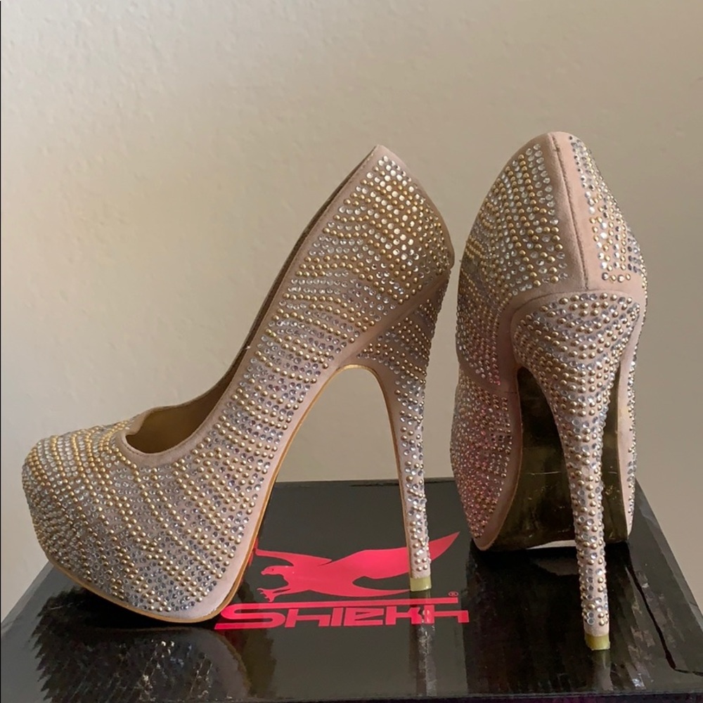 Rhinestone Studded Heels